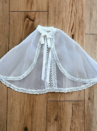 Capa de bautizo en organza unisex.