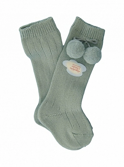 Unisex high ribbed sock with pompom. Various colors. Condor O-Winter